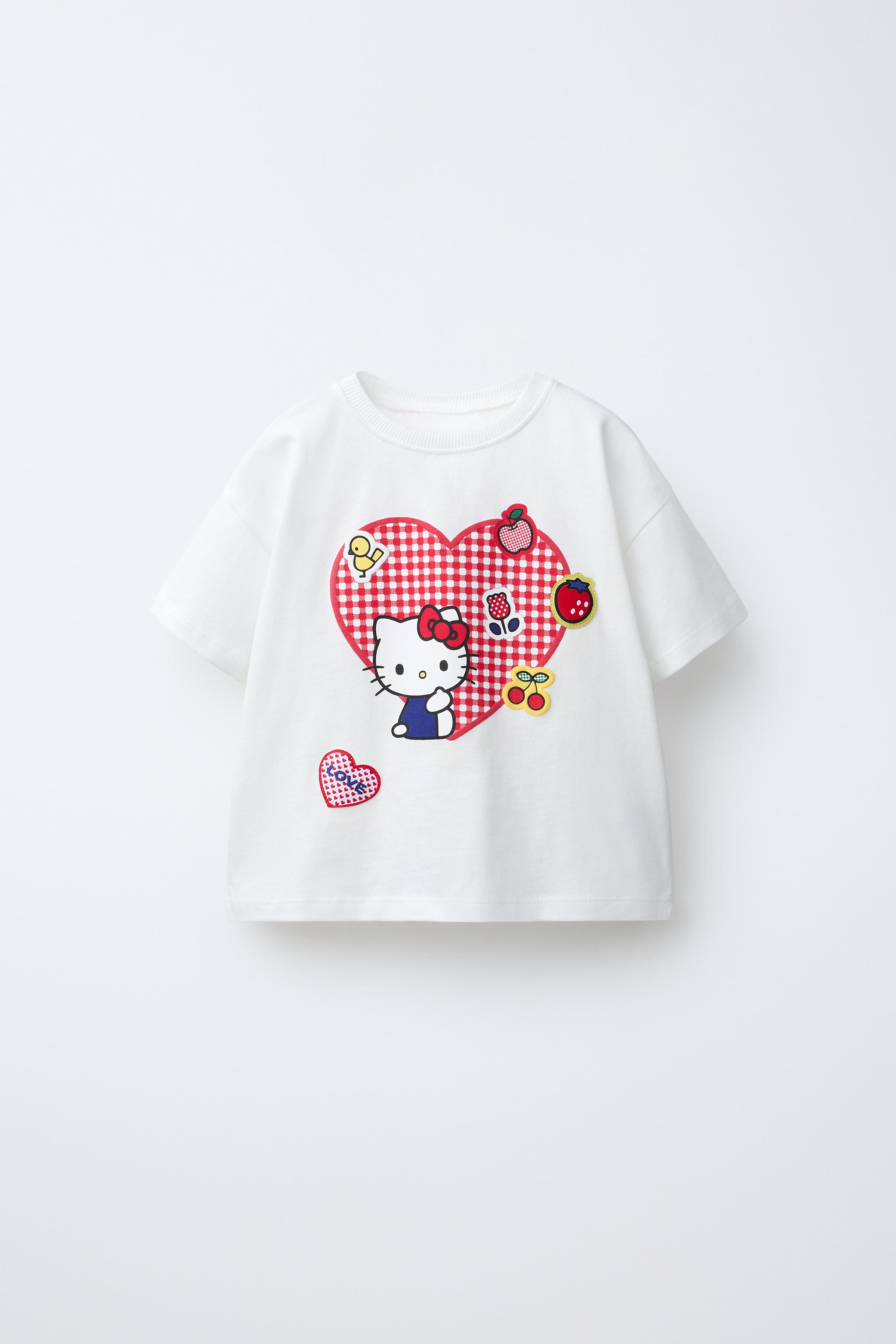 HELLO KITTY © SANRIO GINGHAM HEART T-SHIRT
